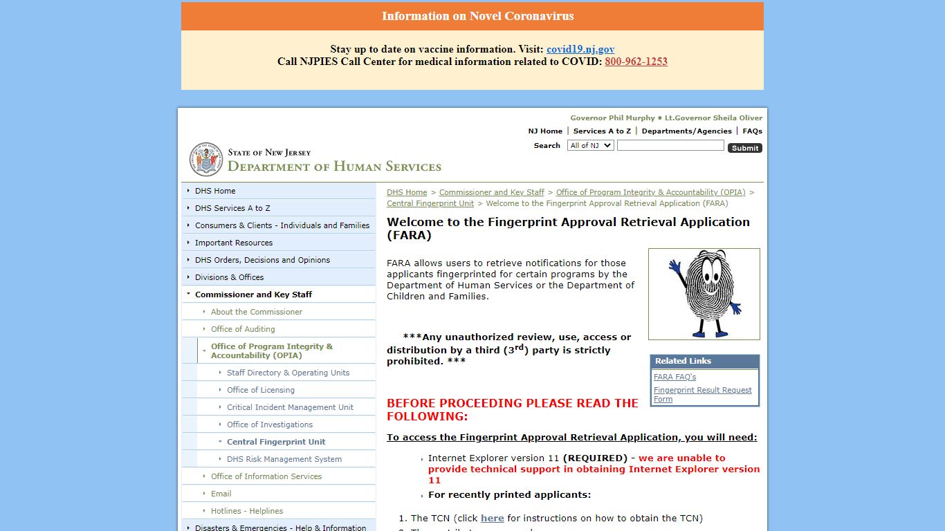 Department of Human Services | Welcome to the Fingerprint Approval ...